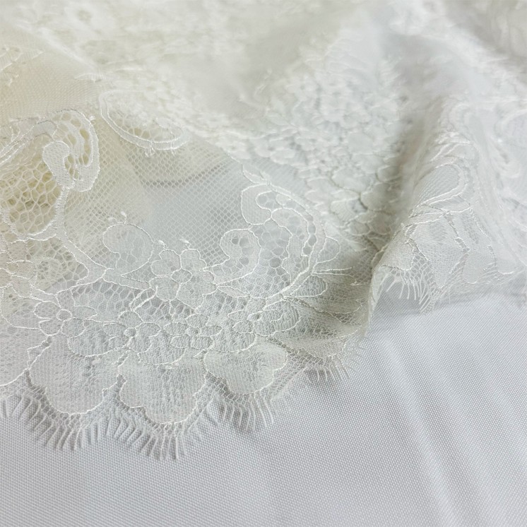 Coupon 3M Dentelle Chantilly Festonné - Marseille Texiles