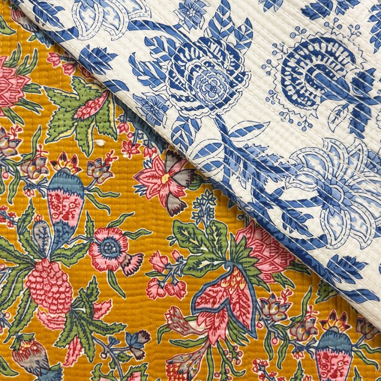 Matelassé imprimé indien - Marseille Textiles