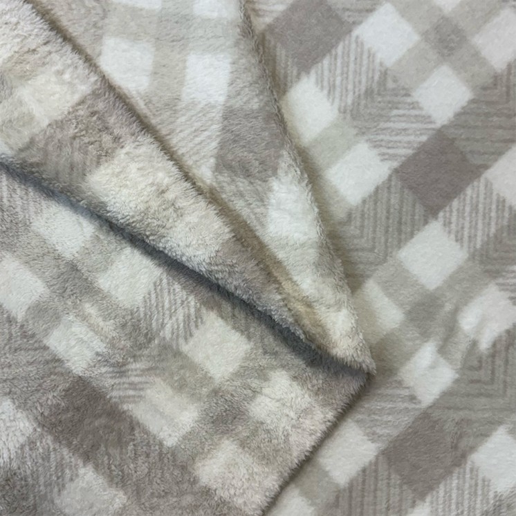Polaire Doudou à Carreaux - Marseille Textiles