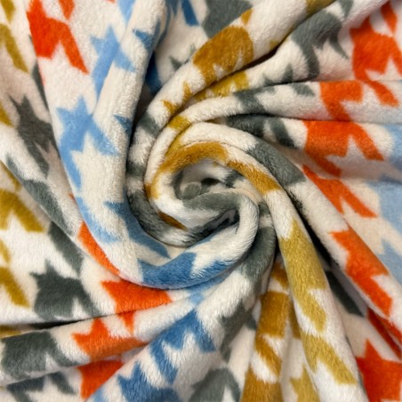 Polaire Doudou motif Pied-de-Poule - Marseille Textiles