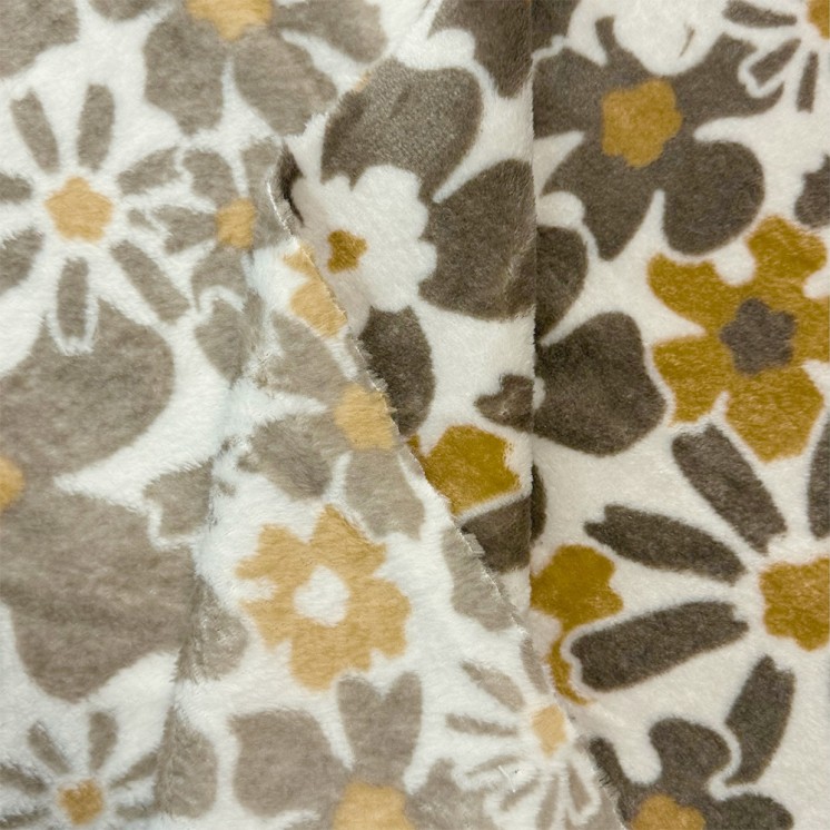 Polaire Doudou Fleurs Rétro - Marseille Textiles