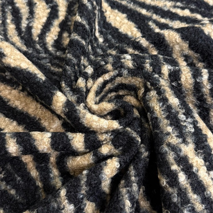 Tissu Bouclette Zébré - Marseille Textiles