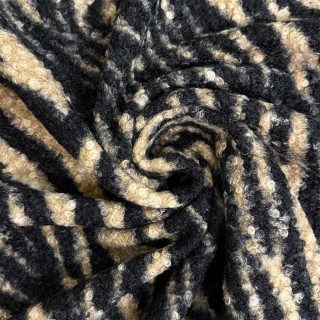 Tissu Bouclette Zébré - Marseille Textiles