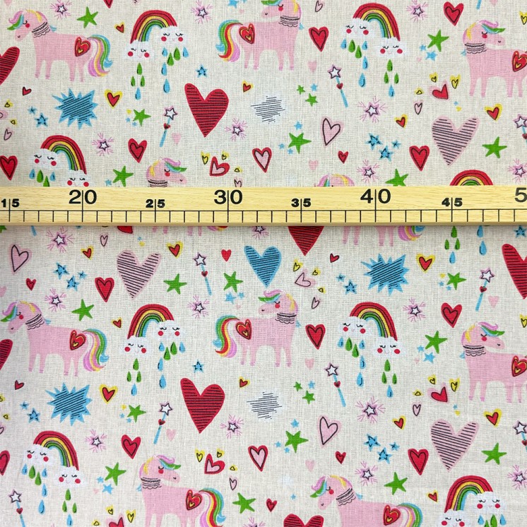 Cretonne Motif Licorne - Marseille Textiles