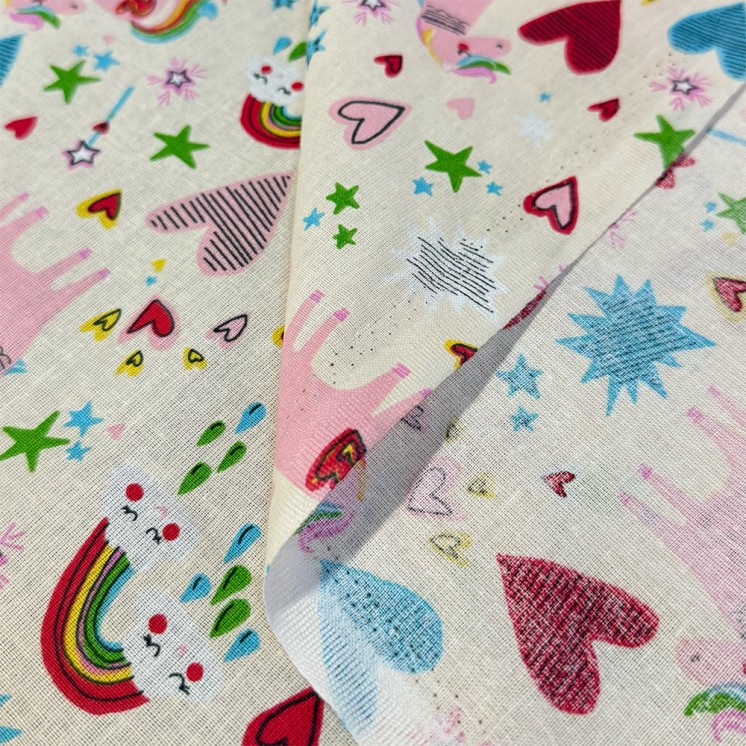Cretonne Motif Licorne - Marseille Textiles