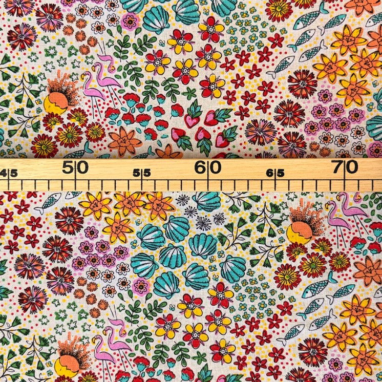 Cretonne Motif Fleurs - Marseille Textiles