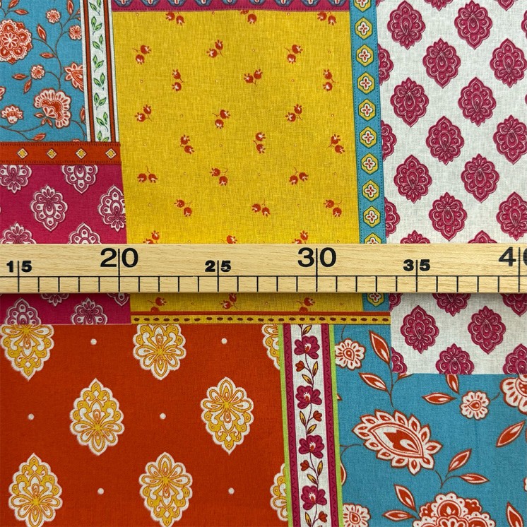 Cretonne Motif Patchwork - Marseille Textiles