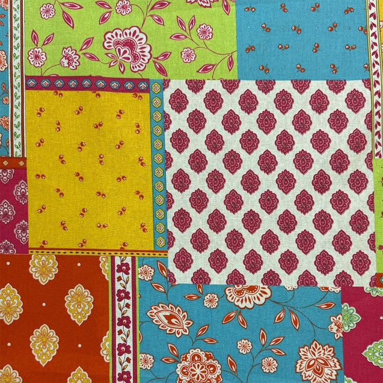 Cretonne Motif Patchwork - Marseille Textiles