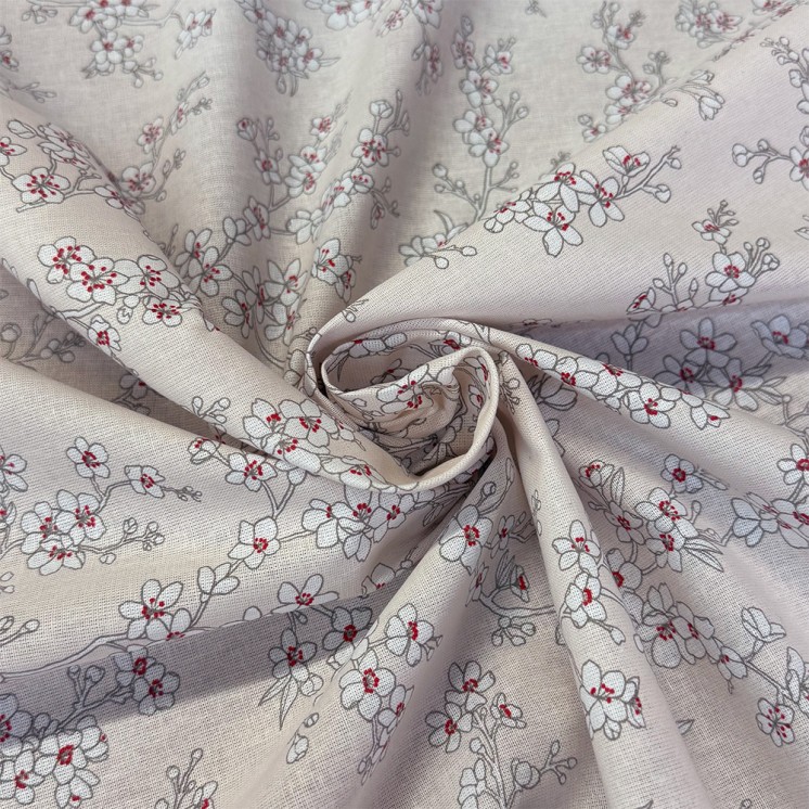 Cretonne Motif Fleurs de Cerisiers - Marseille Textiles