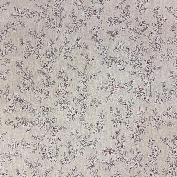Cretonne Motif Fleurs de Cerisiers - Marseille Textiles