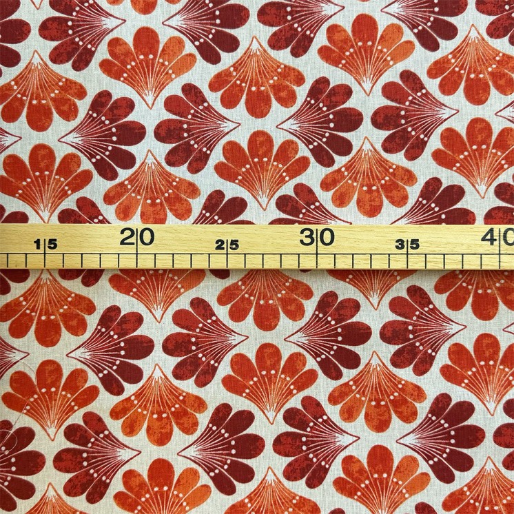Cretonne de Coton à Motifs Éventails - Marseille Textiles