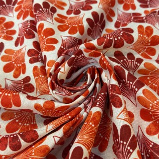 Cretonne de Coton à Motifs Éventails - Marseille Textiles