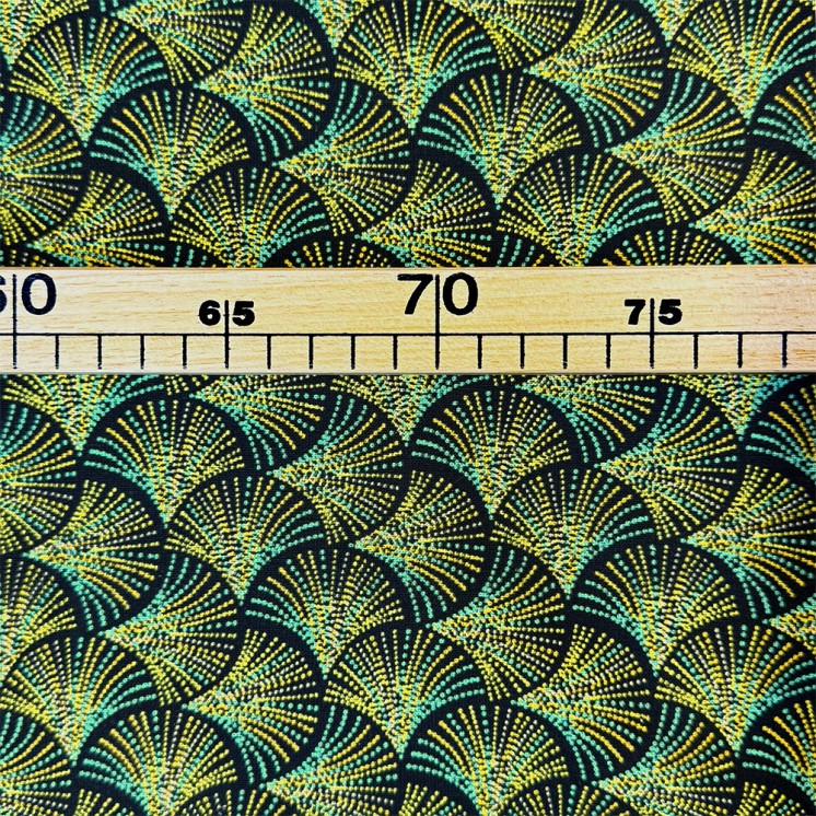 Cretonne Motifs éventails - Marseille Textiles