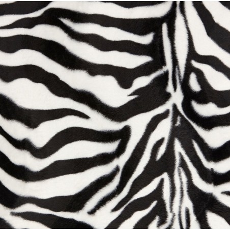 Fausse fourrure imprimée zèbre - Marseille textiles
