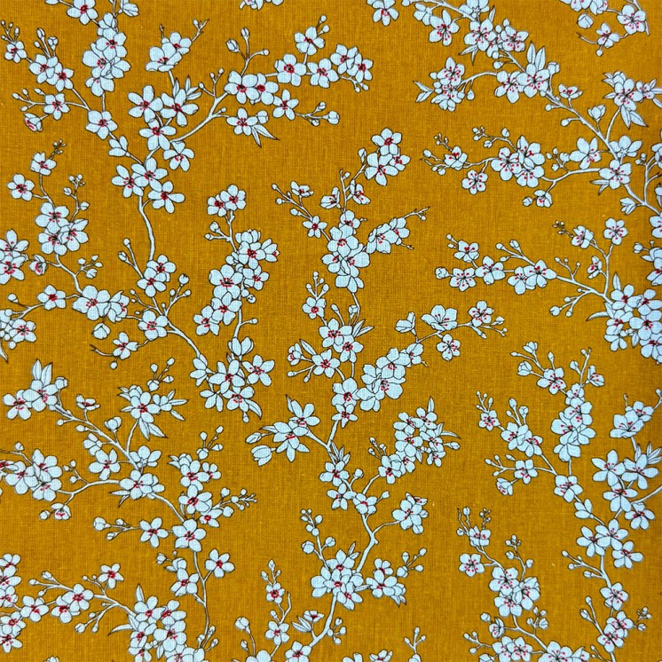 Cretonne Motif Fleurs de Cerisiers - Marseille Textiles