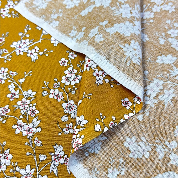 Cretonne Motif Fleurs de Cerisiers - Marseille Textiles