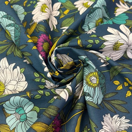 Cretonne Motifs Jardin Fleuri - Marseille Textiles