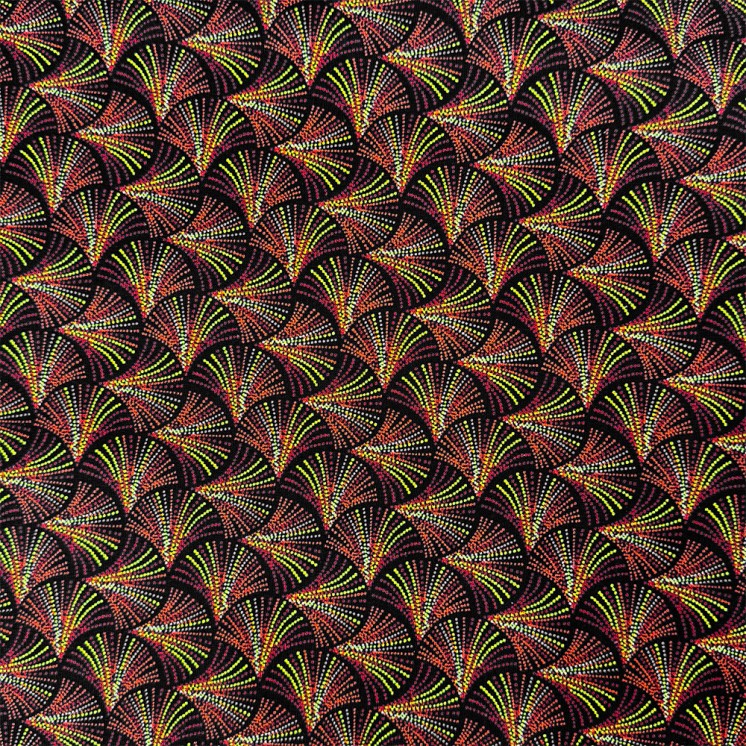 Cretonne Motifs éventails - Marseille Textiles