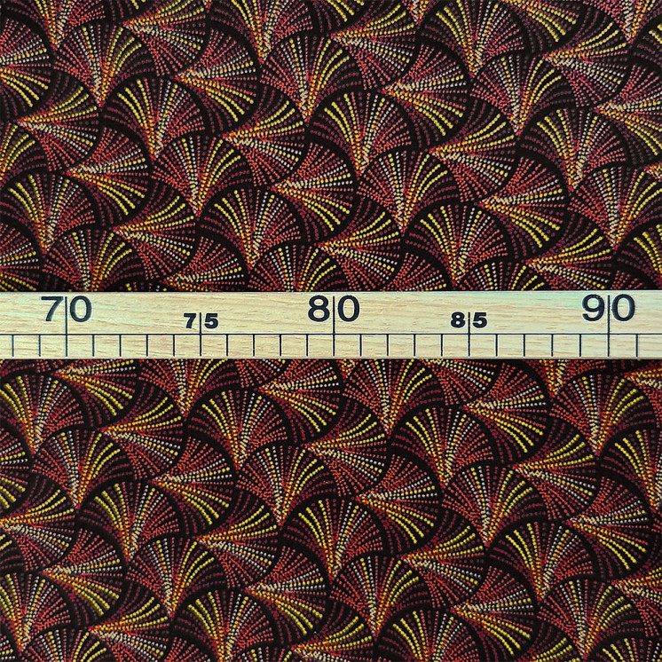 Cretonne Motifs éventails - Marseille Textiles