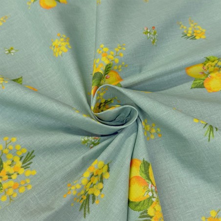 Cretonne Motifs Citron - Marseille Textiles