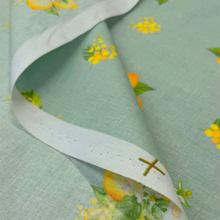 Cretonne Motifs Citron - Marseille Textiles