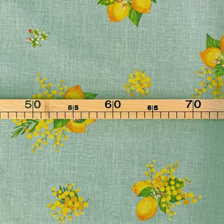 Cretonne Motifs Citron - Marseille Textiles