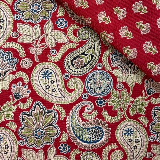 Matelassé imprimé indien - Marseille Textiles