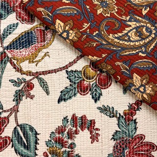 Matelassé imprimé indien - Marseille Textiles