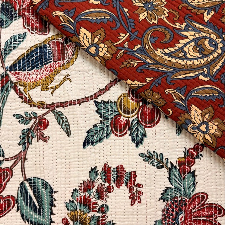 Matelassé imprimé indien - Marseille Textiles