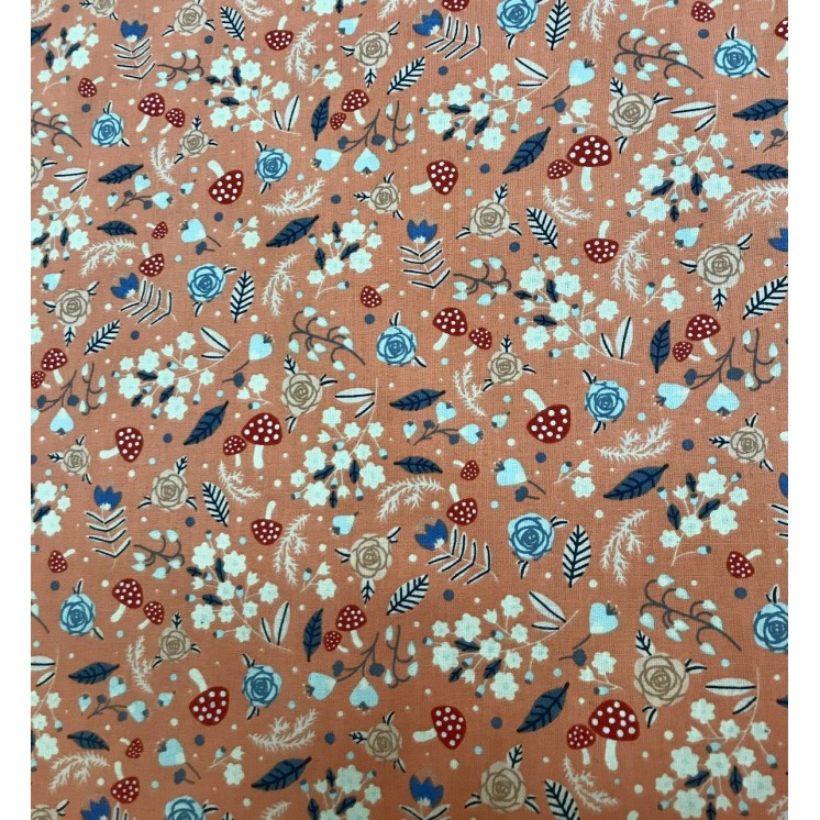 tissu coton cretonne imprime fleuri, marseille textiles