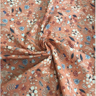 tissu coton cretonne imprime fleuri, marseille textiles