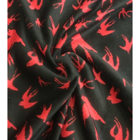 Tissu aspect lainage hirondelles - Marseille textiles